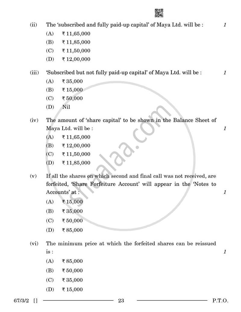 Accountancy 2025-2026 - CBSE 12th - Class 12 - CBSE (Central Board of Secondary Education) question paper with PDF download