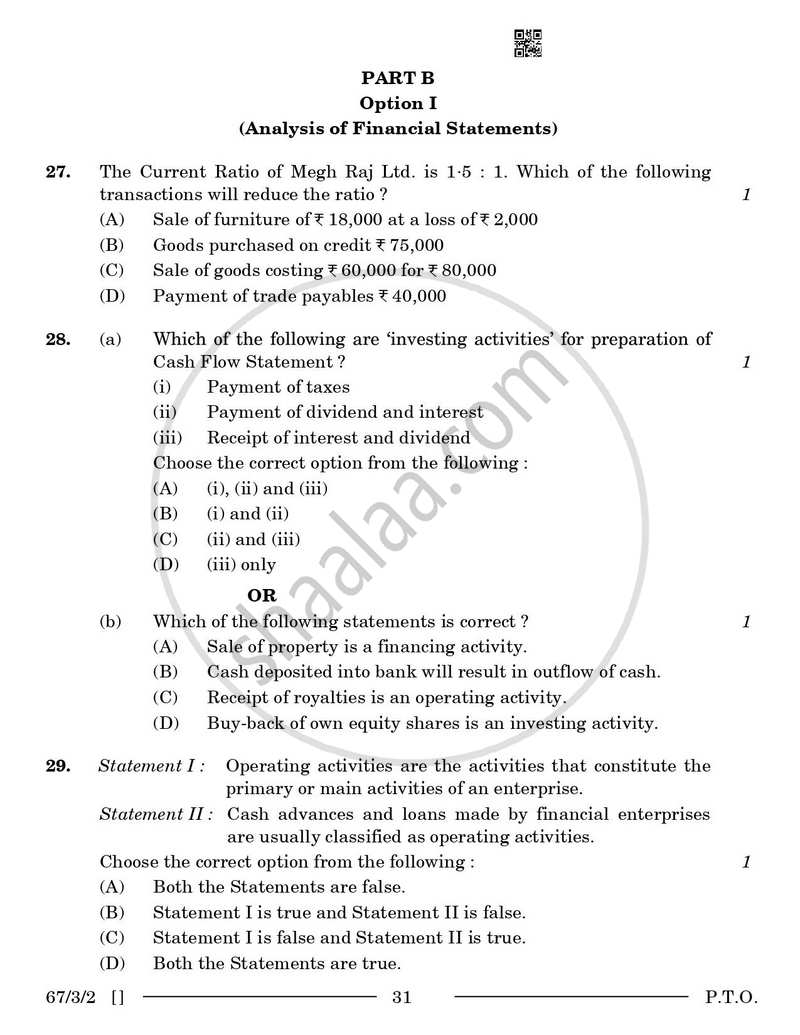 Accountancy 2025-2026 - CBSE 12th - Class 12 - CBSE (Central Board of Secondary Education) question paper with PDF download
