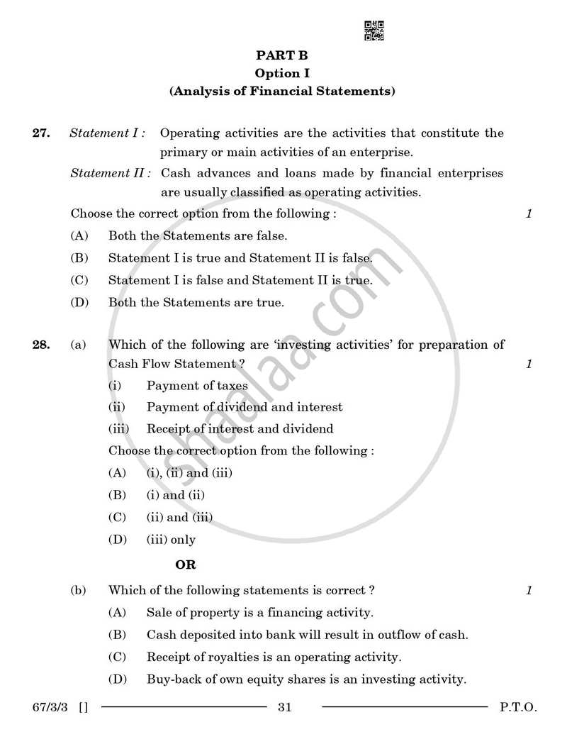 Accountancy 2025-2026 - CBSE 12th - Class 12 - CBSE (Central Board of Secondary Education) question paper with PDF download