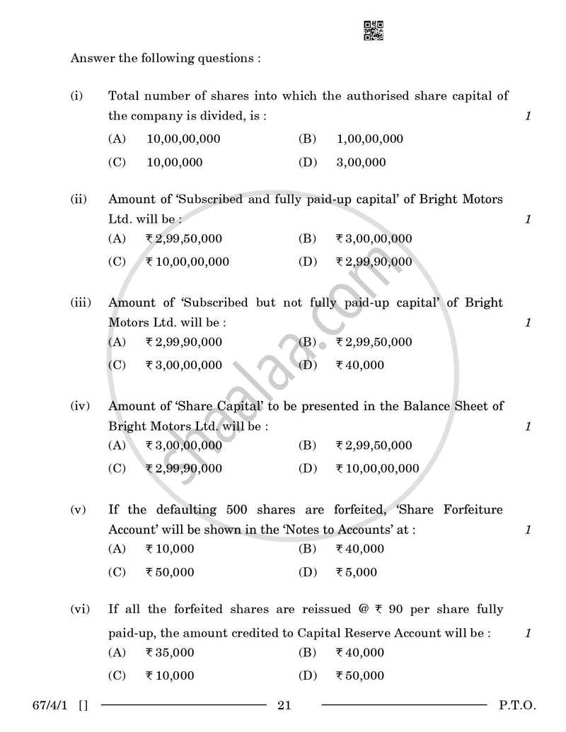Accountancy 2025-2026 - CBSE 12th - Class 12 - CBSE (Central Board of Secondary Education) question paper with PDF download