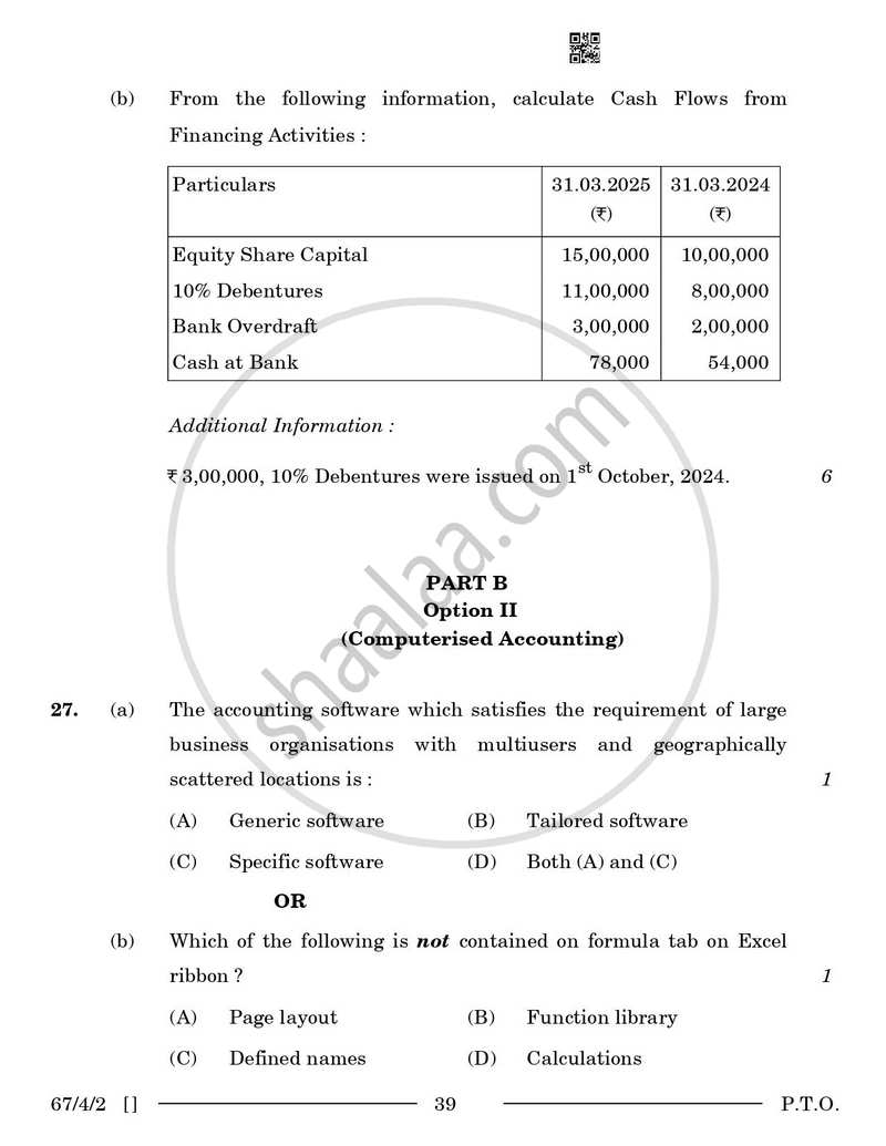 Accountancy 2025-2026 - CBSE 12th - Class 12 - CBSE (Central Board of Secondary Education) question paper with PDF download