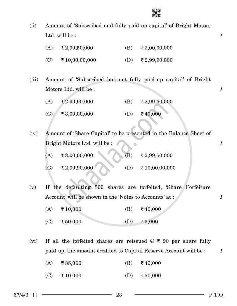 Accountancy 2025-2026 - CBSE 12th - Class 12 - CBSE (Central Board of Secondary Education) question paper with PDF download