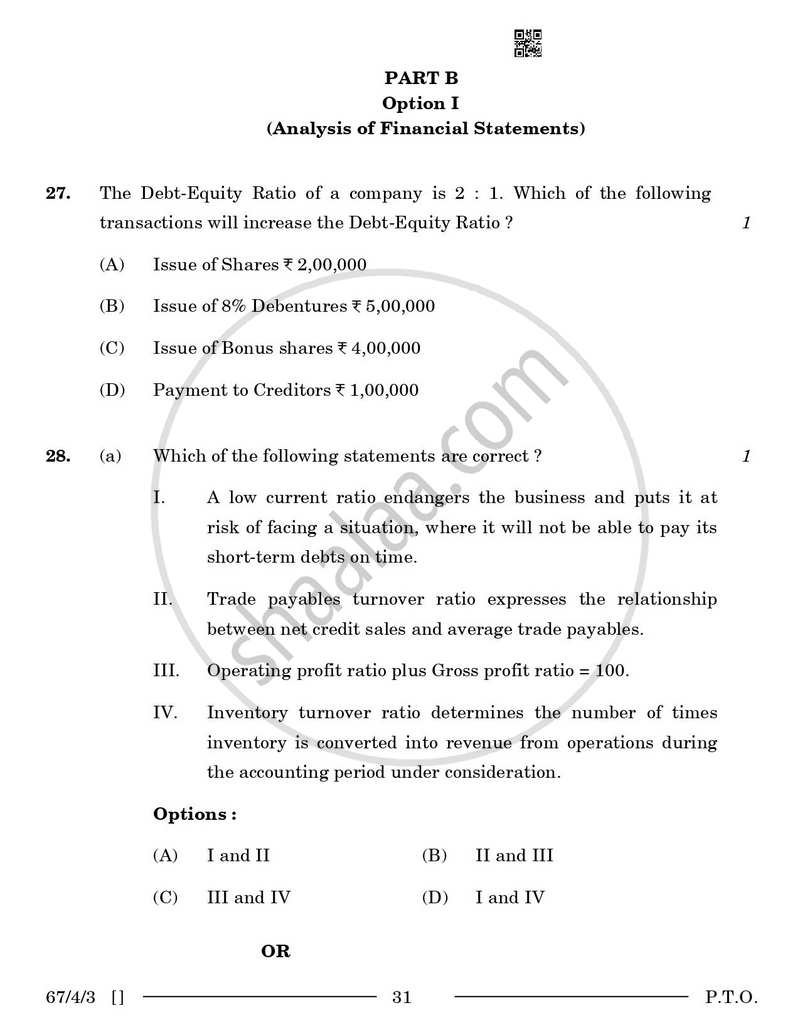 Accountancy 2025-2026 - CBSE 12th - Class 12 - CBSE (Central Board of Secondary Education) question paper with PDF download