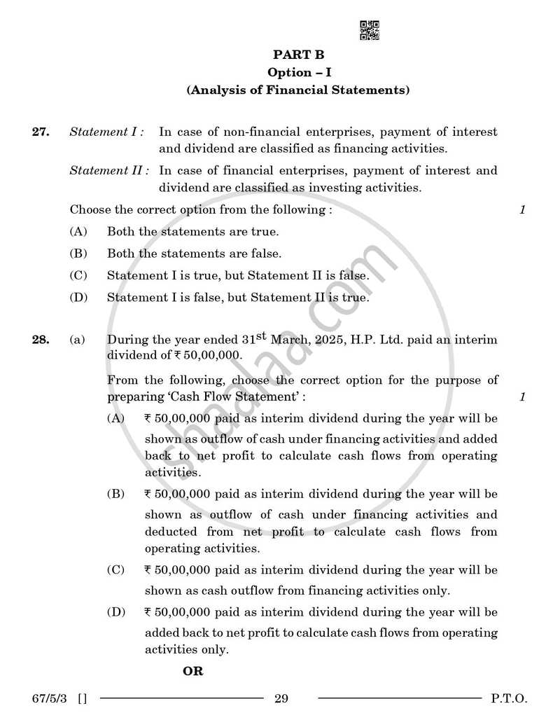 Accountancy 2025-2026 - CBSE 12th - Class 12 - CBSE (Central Board of Secondary Education) question paper with PDF download