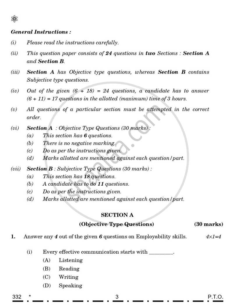 Agriculture 2025-2026 - CBSE 12th - Class 12 - CBSE (Central Board of Secondary Education) question paper with PDF download