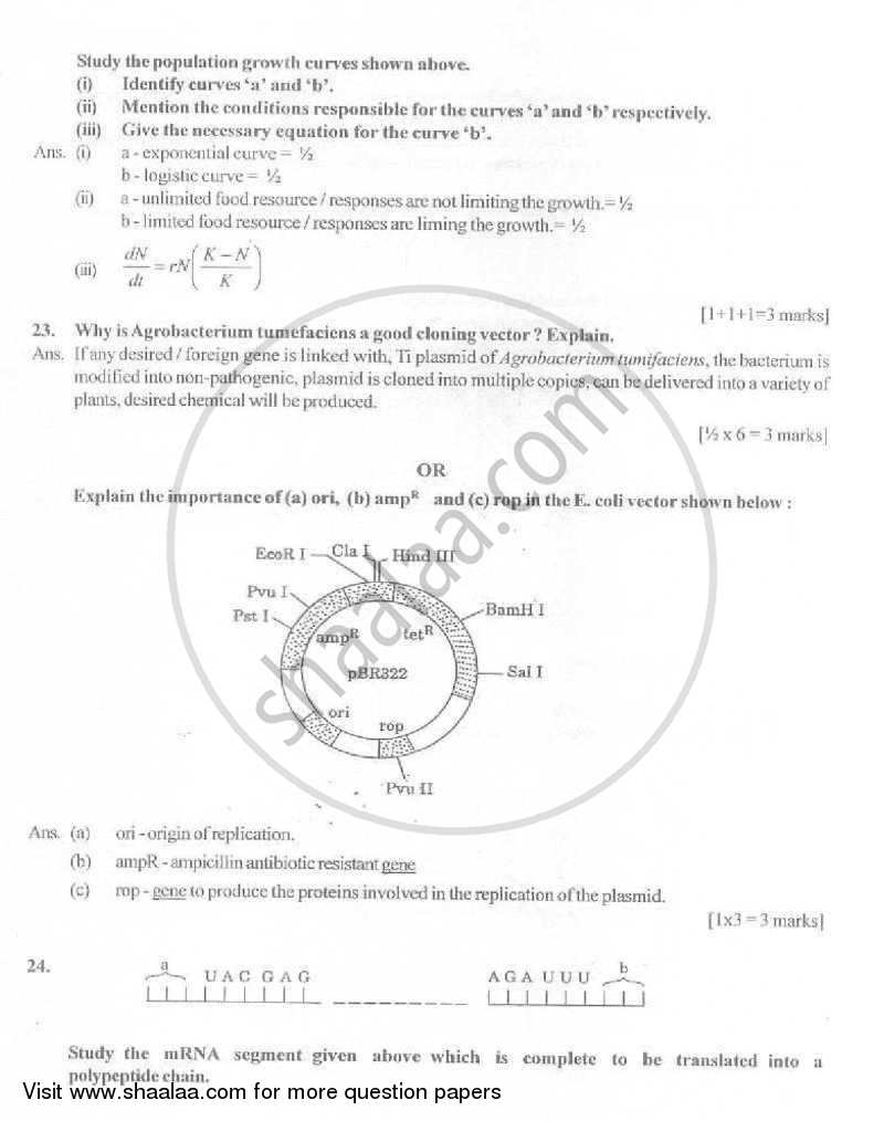 Biology 2007-2008 - CBSE 12th - Class 12 - CBSE (Central Board of Secondary Education) question paper with PDF download