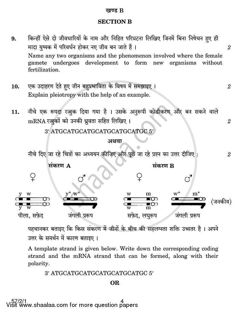 Biology 2013-2014 - CBSE 12th - Class 12 - CBSE (Central Board of Secondary Education) question paper with PDF download