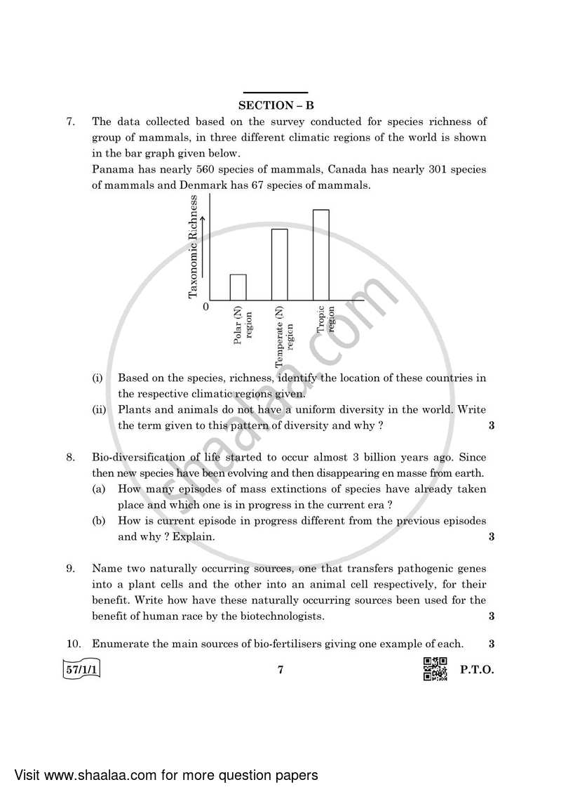 Biology 2021-2022 - CBSE 12th - Class 12 - CBSE (Central Board of Secondary Education) question paper with PDF download