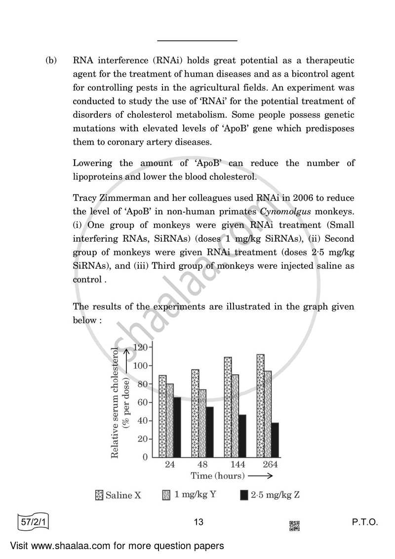 Biology 2021-2022 - CBSE 12th - Class 12 - CBSE (Central Board of Secondary Education) question paper with PDF download