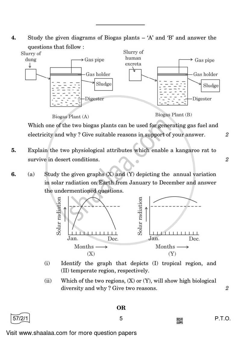 Biology 2021-2022 - CBSE 12th - Class 12 - CBSE (Central Board of Secondary Education) question paper with PDF download