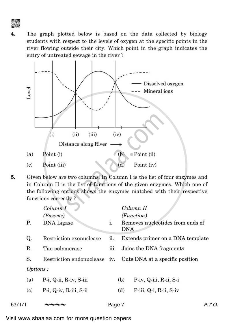 Biology 2022-2023 - CBSE 12th - Class 12 - CBSE (Central Board of Secondary Education) question paper with PDF download
