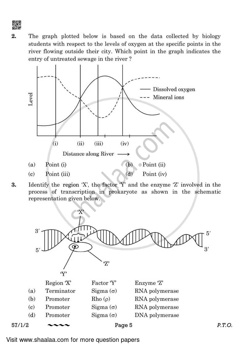 Biology 2022-2023 - CBSE 12th - Class 12 - CBSE (Central Board of Secondary Education) question paper with PDF download