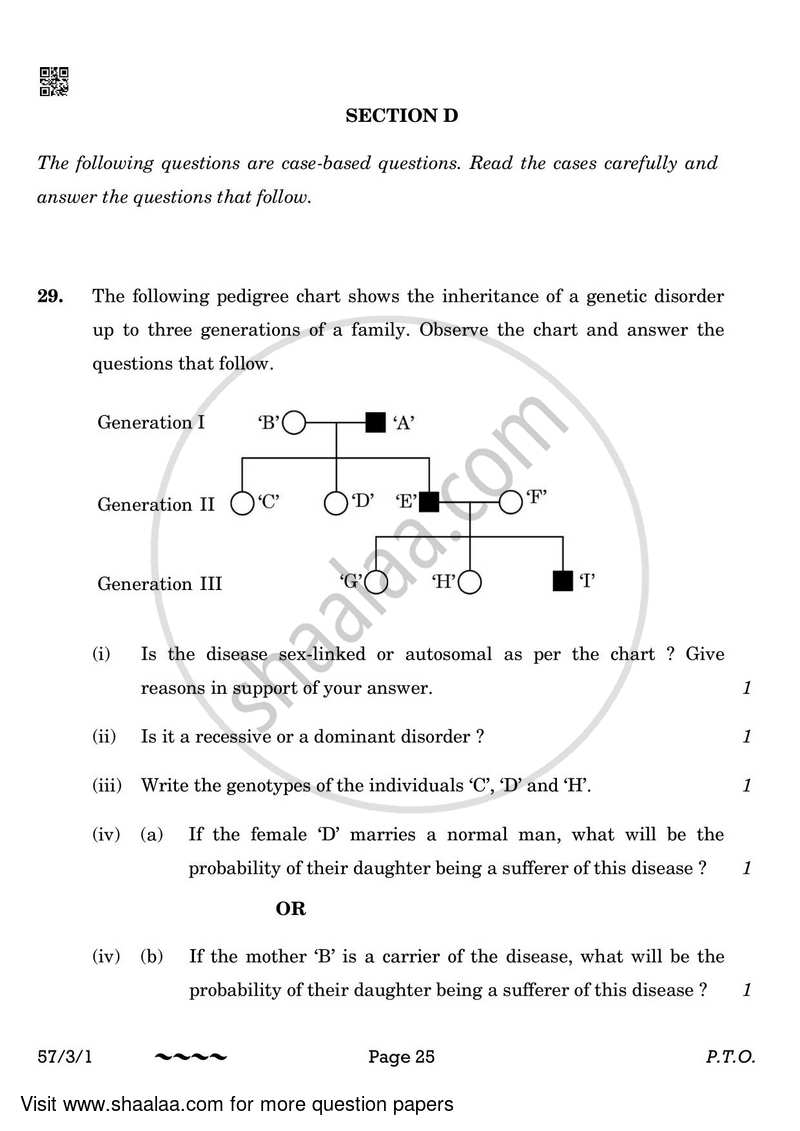 Biology 2022-2023 - CBSE 12th - Class 12 - CBSE (Central Board of Secondary Education) question paper with PDF download