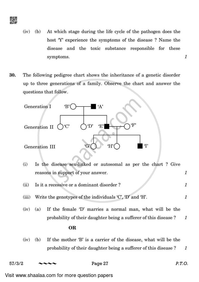 Biology 2022-2023 - CBSE 12th - Class 12 - CBSE (Central Board of Secondary Education) question paper with PDF download