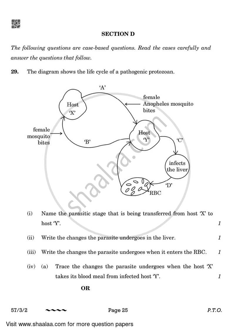 Biology 2022-2023 - CBSE 12th - Class 12 - CBSE (Central Board of Secondary Education) question paper with PDF download