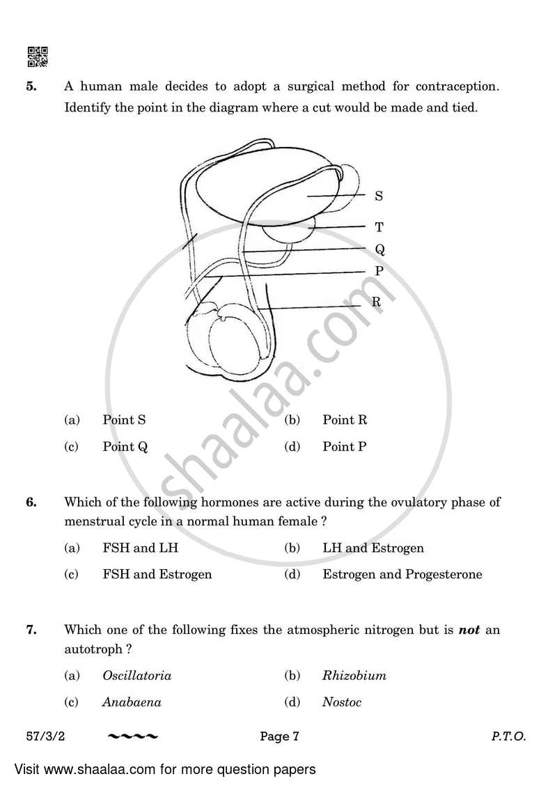 Biology 2022-2023 - CBSE 12th - Class 12 - CBSE (Central Board of Secondary Education) question paper with PDF download