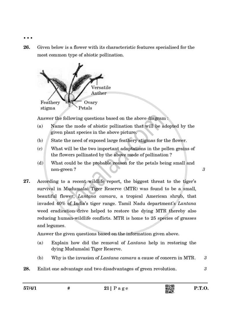 Biology 2024-2025 - CBSE 12th - Class 12 - CBSE (Central Board of Secondary Education) question paper with PDF download