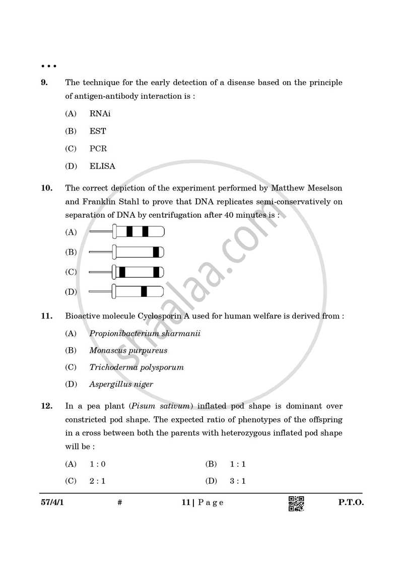 Biology 2024-2025 - CBSE 12th - Class 12 - CBSE (Central Board of Secondary Education) question paper with PDF download