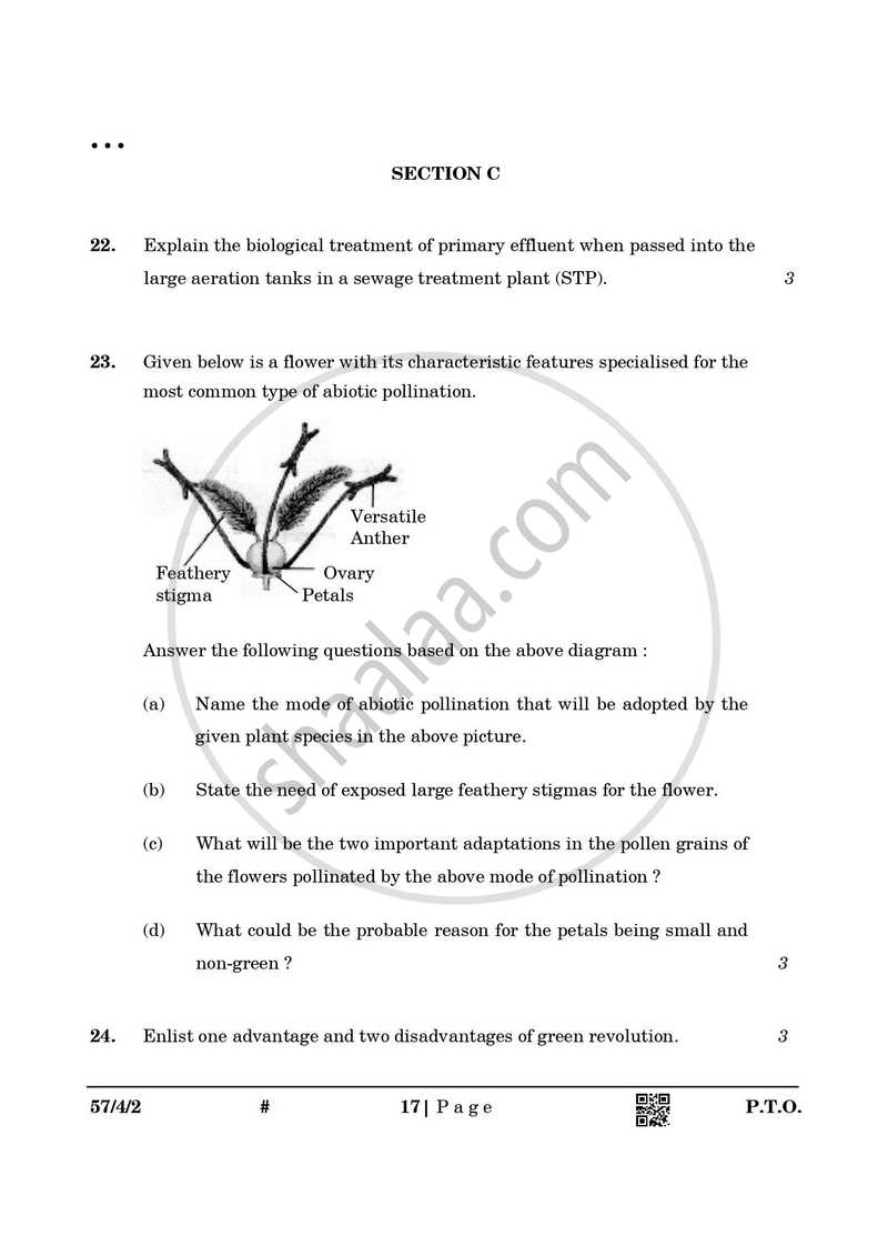 Biology 2024-2025 - CBSE 12th - Class 12 - CBSE (Central Board of Secondary Education) question paper with PDF download