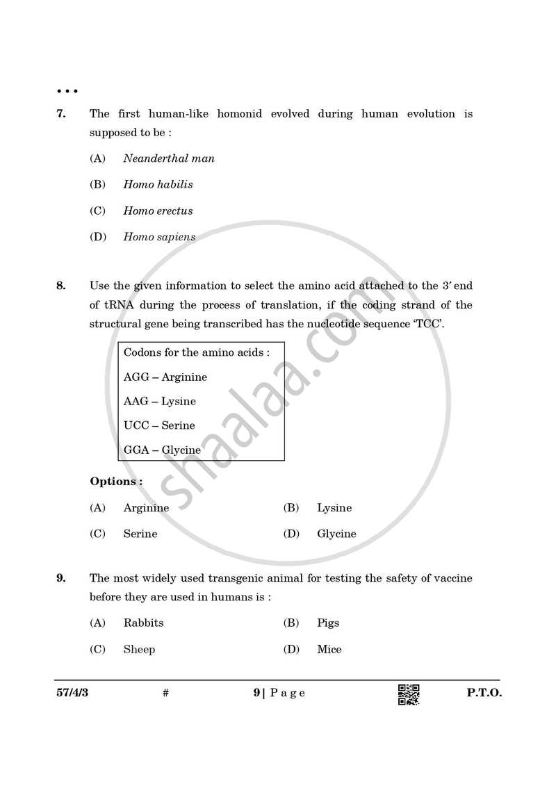 Biology 2024-2025 - CBSE 12th - Class 12 - CBSE (Central Board of Secondary Education) question paper with PDF download