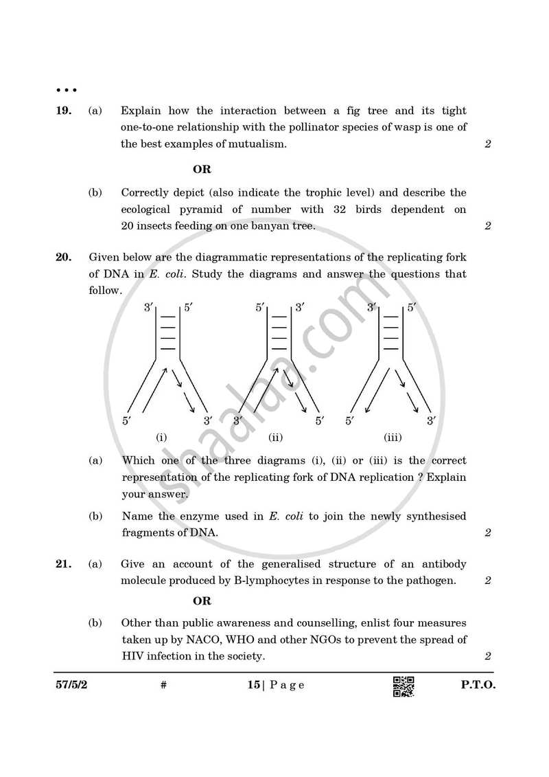Biology 2024-2025 - CBSE 12th - Class 12 - CBSE (Central Board of Secondary Education) question paper with PDF download
