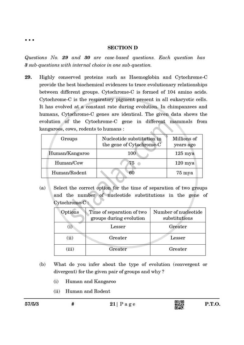 Biology 2024-2025 - CBSE 12th - Class 12 - CBSE (Central Board of Secondary Education) question paper with PDF download