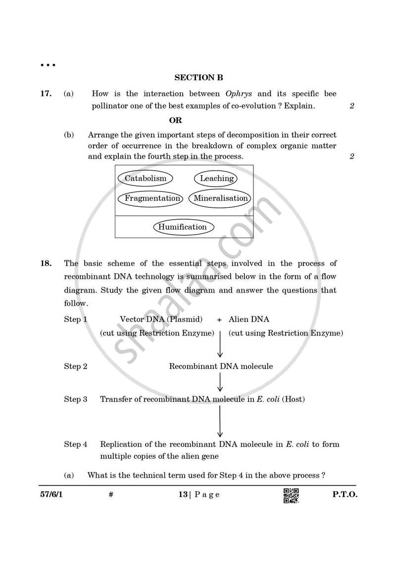 Biology 2024-2025 - CBSE 12th - Class 12 - CBSE (Central Board of Secondary Education) question paper with PDF download