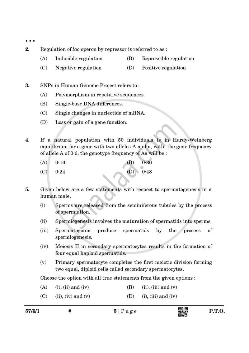 Biology 2024-2025 - CBSE 12th - Class 12 - CBSE (Central Board of Secondary Education) question paper with PDF download