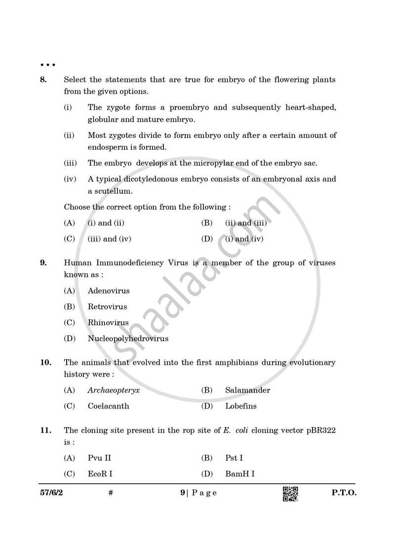 Biology 2024-2025 - CBSE 12th - Class 12 - CBSE (Central Board of Secondary Education) question paper with PDF download