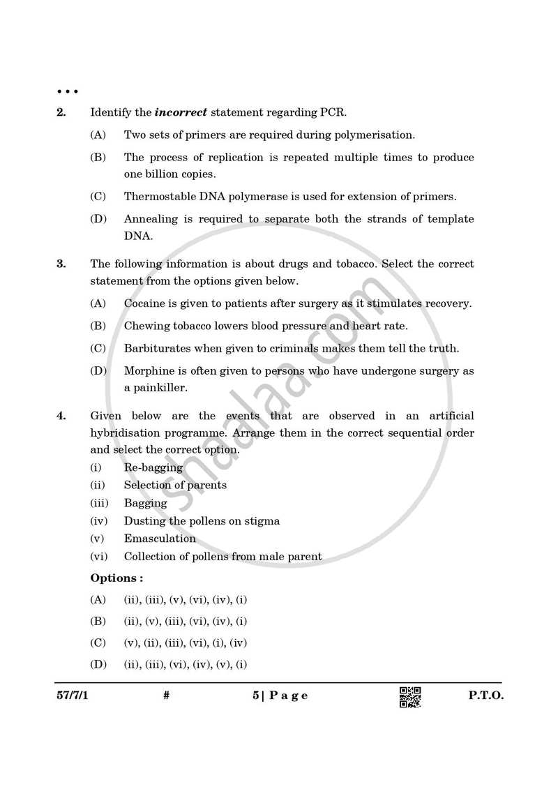 Biology 2024-2025 - CBSE 12th - Class 12 - CBSE (Central Board of Secondary Education) question paper with PDF download