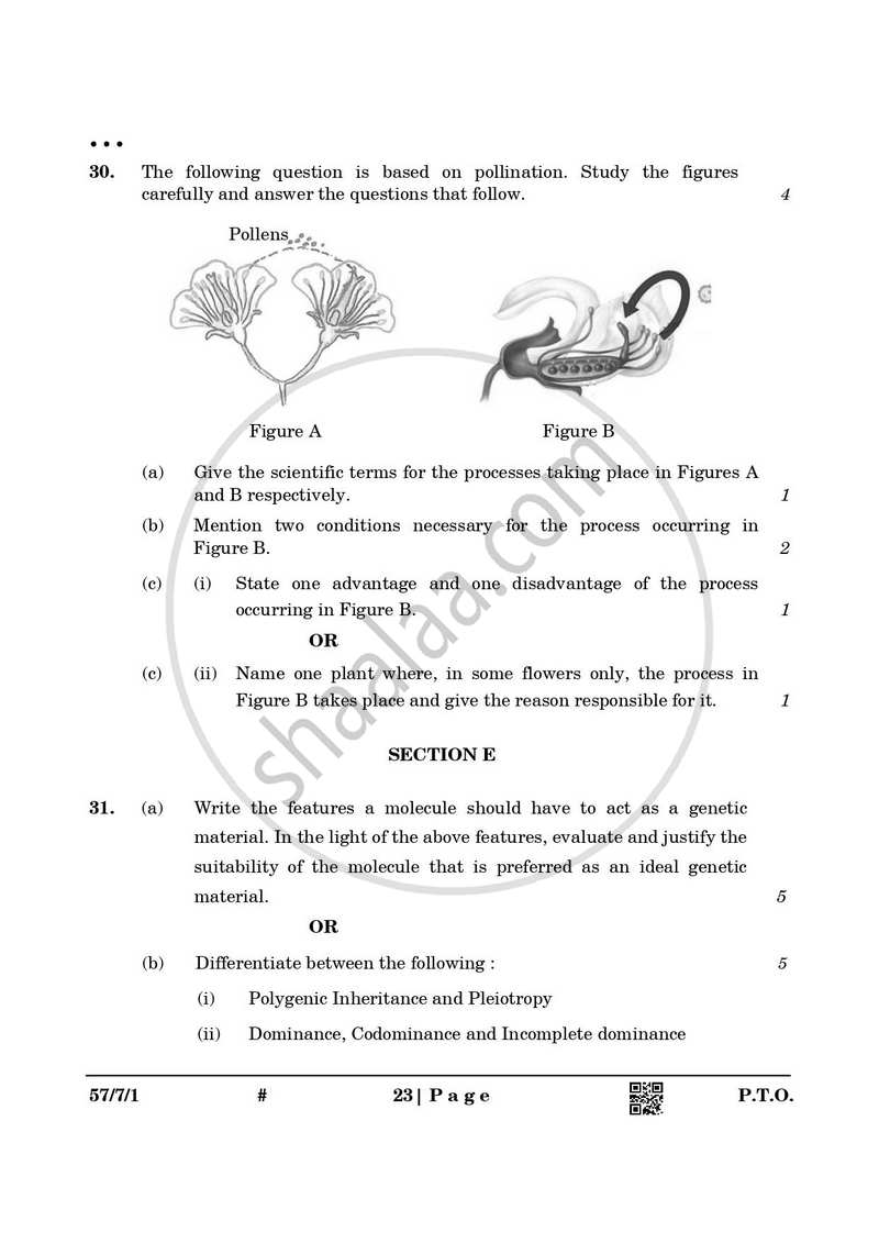 Biology 2024-2025 - CBSE 12th - Class 12 - CBSE (Central Board of Secondary Education) question paper with PDF download