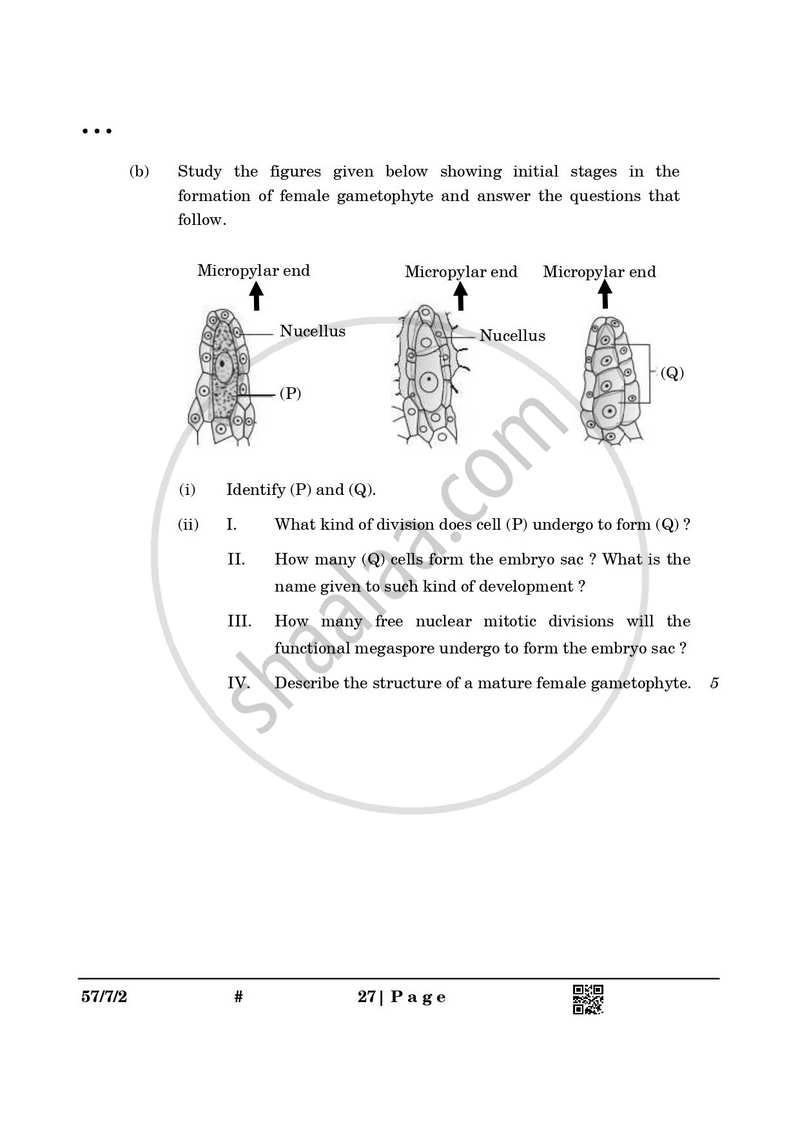 Biology 2024-2025 - CBSE 12th - Class 12 - CBSE (Central Board of Secondary Education) question paper with PDF download