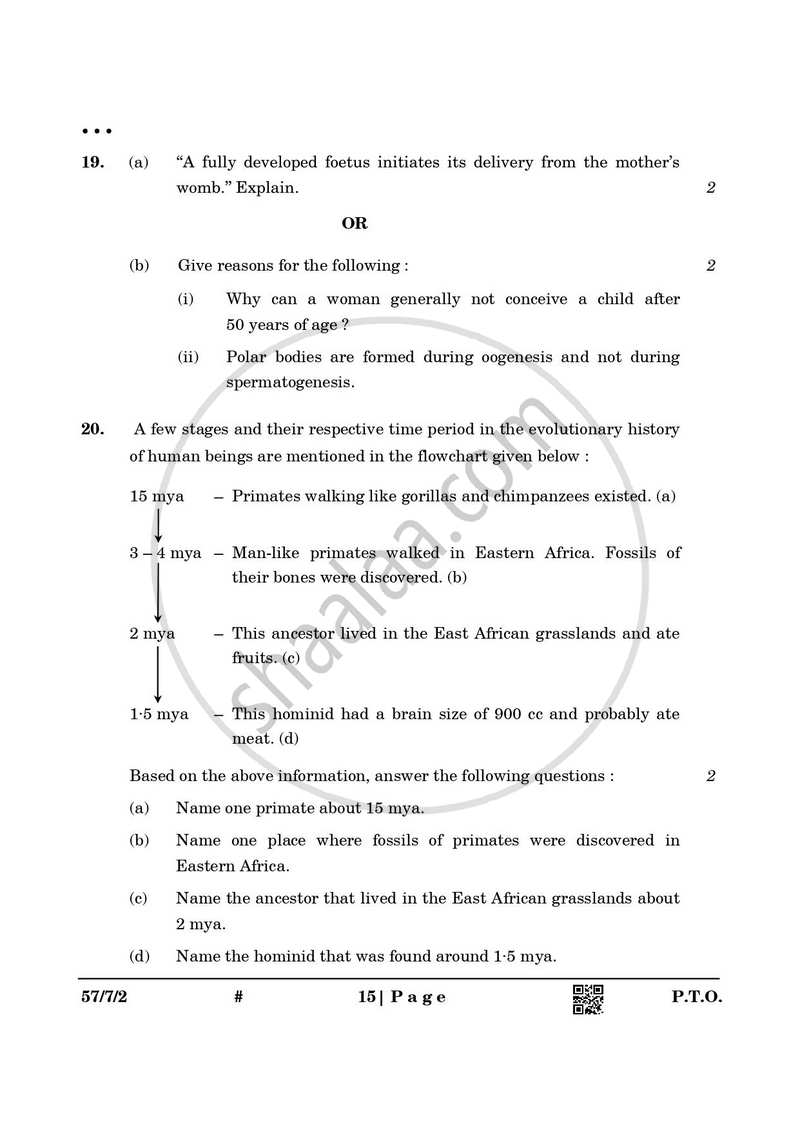 Biology 2024-2025 - CBSE 12th - Class 12 - CBSE (Central Board of Secondary Education) question paper with PDF download