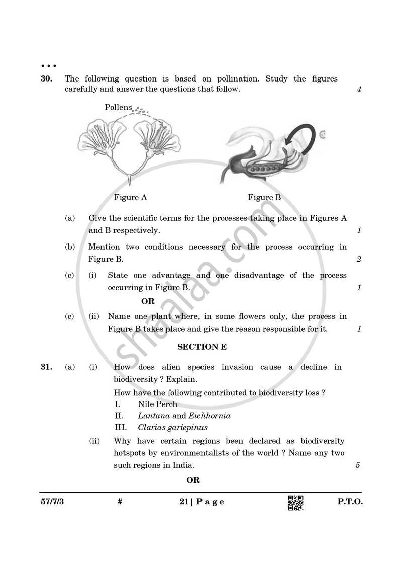 Biology 2024-2025 - CBSE 12th - Class 12 - CBSE (Central Board of Secondary Education) question paper with PDF download