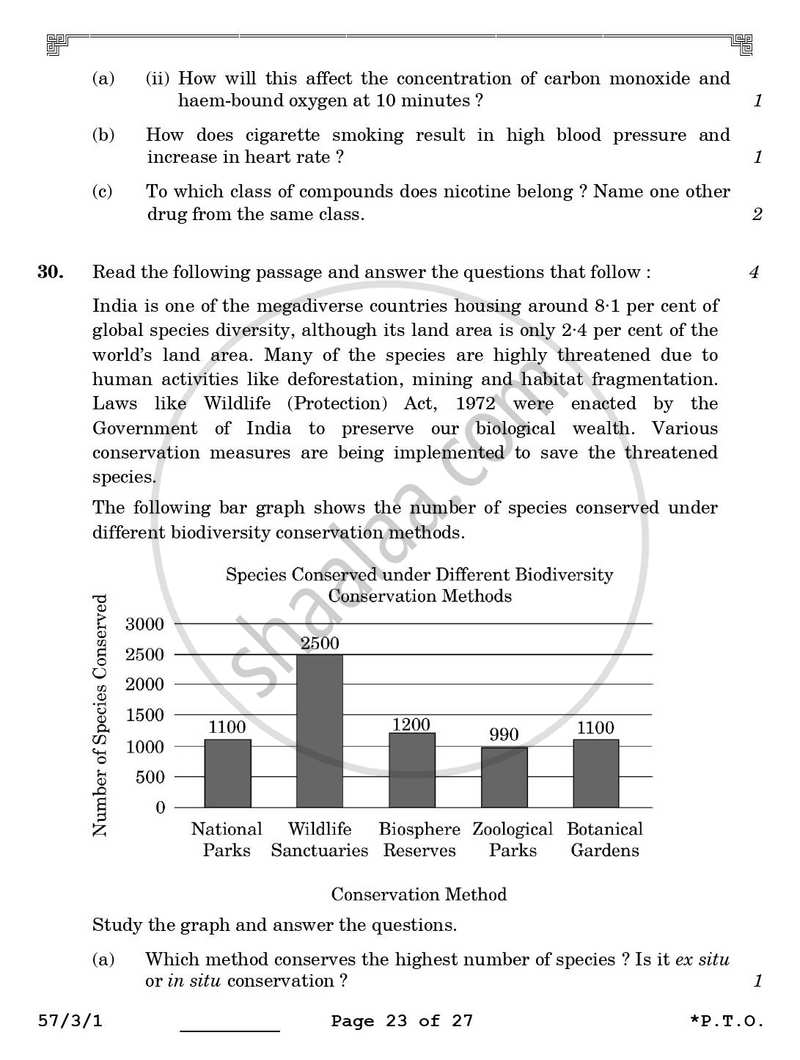 Biology 2025-2026 - CBSE 12th - Class 12 - CBSE (Central Board of Secondary Education) question paper with PDF download