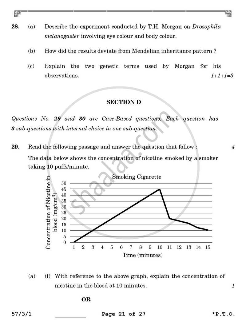 Biology 2025-2026 - CBSE 12th - Class 12 - CBSE (Central Board of Secondary Education) question paper with PDF download