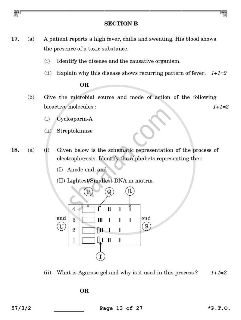 Biology 2025-2026 - CBSE 12th - Class 12 - CBSE (Central Board of Secondary Education) question paper with PDF download