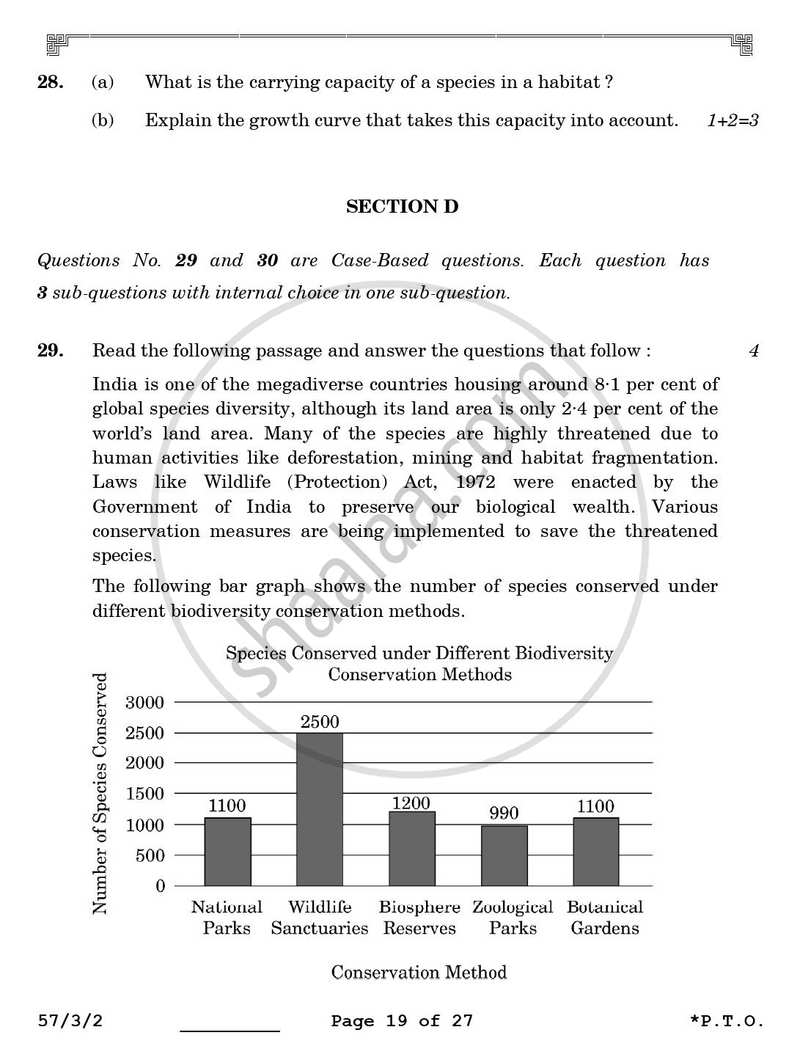 Biology 2025-2026 - CBSE 12th - Class 12 - CBSE (Central Board of Secondary Education) question paper with PDF download