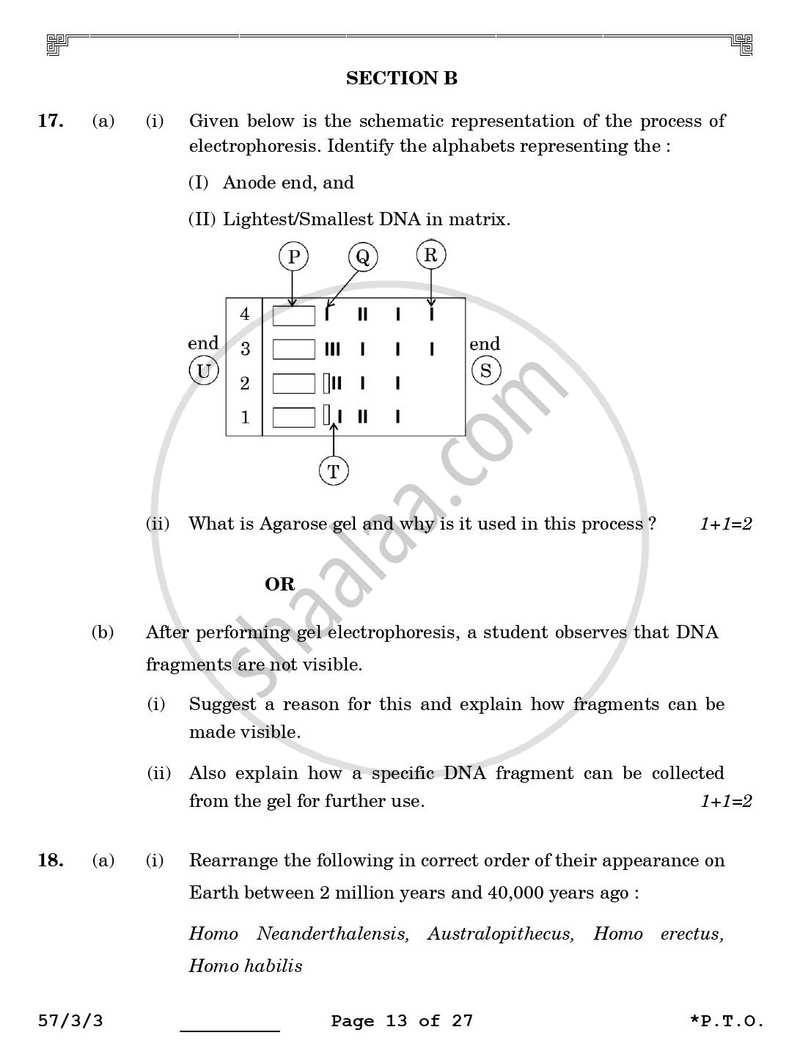 Biology 2025-2026 - CBSE 12th - Class 12 - CBSE (Central Board of Secondary Education) question paper with PDF download