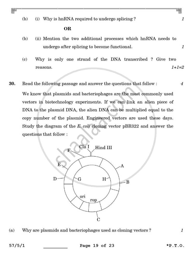 Biology 2025-2026 - CBSE 12th - Class 12 - CBSE (Central Board of Secondary Education) question paper with PDF download