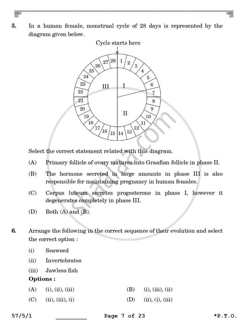 Biology 2025-2026 - CBSE 12th - Class 12 - CBSE (Central Board of Secondary Education) question paper with PDF download