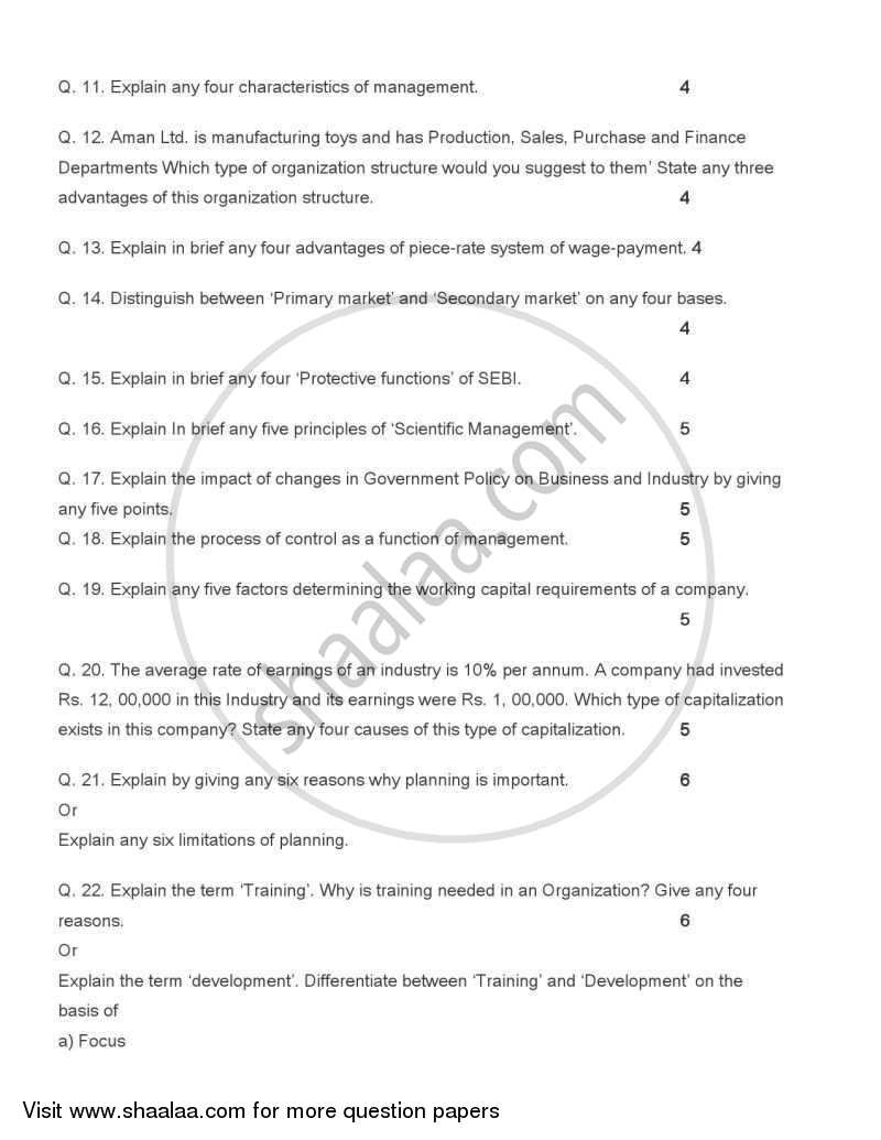 Business Studies 2004-2005 - CBSE 12th - Class 12 - CBSE (Central Board of Secondary Education) question paper with PDF download