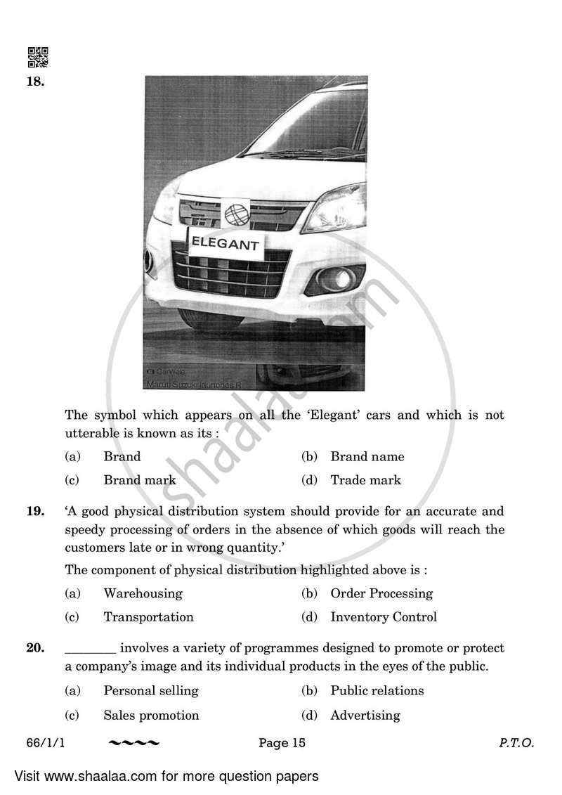 Business Studies 2022-2023 - CBSE 12th - Class 12 - CBSE (Central Board of Secondary Education) question paper with PDF download