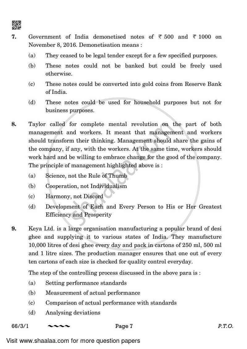Business Studies 2022-2023 - CBSE 12th - Class 12 - CBSE (Central Board of Secondary Education) question paper with PDF download