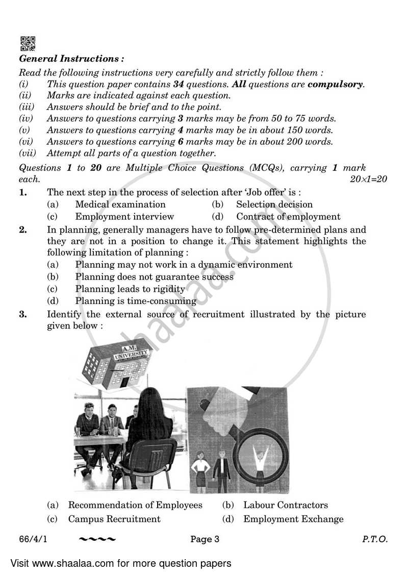 Business Studies 2022-2023 - CBSE 12th - Class 12 - CBSE (Central Board of Secondary Education) question paper with PDF download