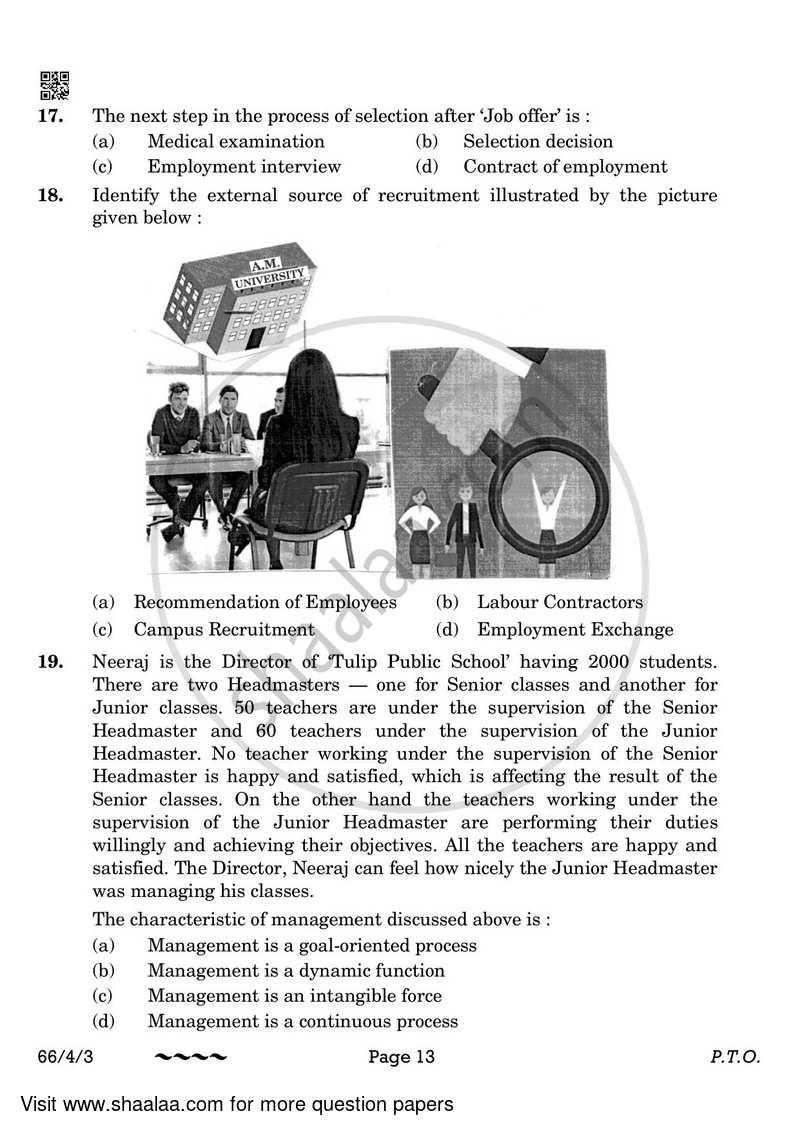 Business Studies 2022-2023 - CBSE 12th - Class 12 - CBSE (Central Board of Secondary Education) question paper with PDF download