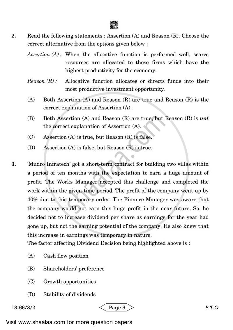 Business Studies 2023-2024 - CBSE 12th - Class 12 - CBSE (Central Board of Secondary Education) question paper with PDF download