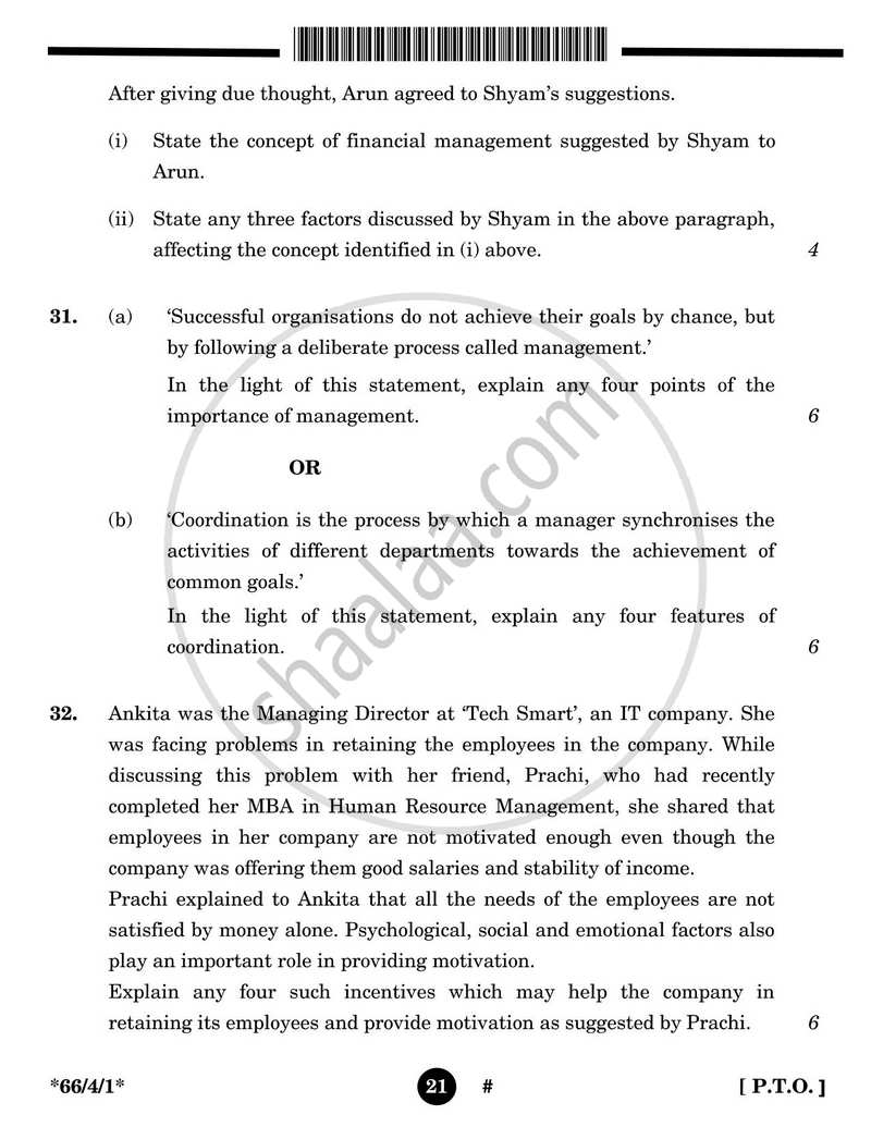 Business Studies 2024-2025 - CBSE 12th - Class 12 - CBSE (Central Board of Secondary Education) question paper with PDF download