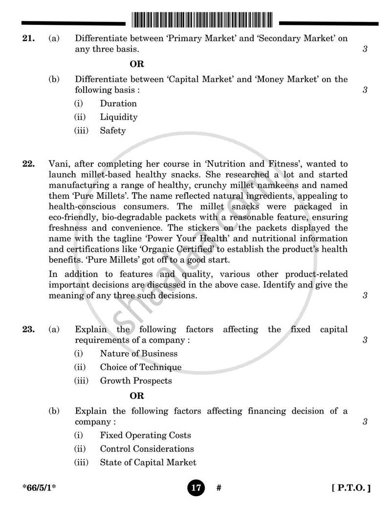 Business Studies 2024-2025 - CBSE 12th - Class 12 - CBSE (Central Board of Secondary Education) question paper with PDF download