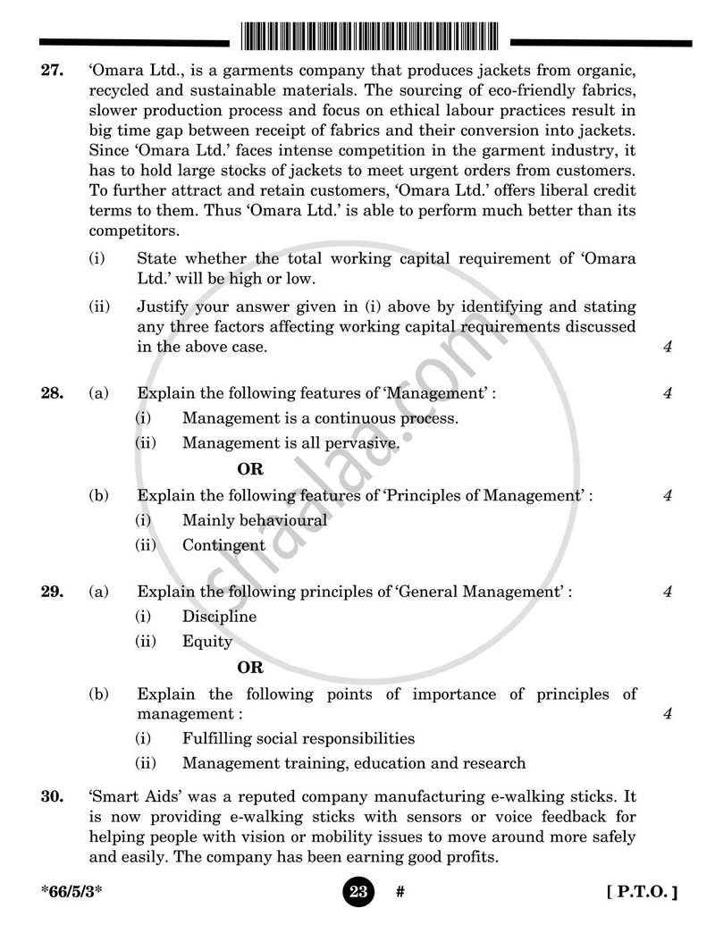 Business Studies 2024-2025 - CBSE 12th - Class 12 - CBSE (Central Board of Secondary Education) question paper with PDF download